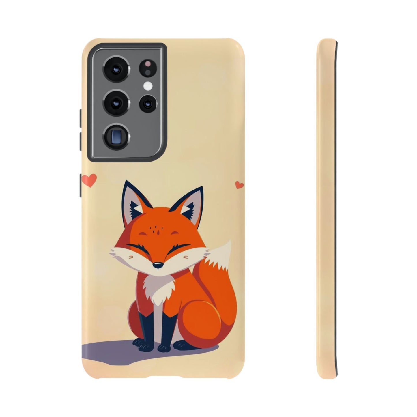 Samsung Galaxy S21 Ultra / Glossy Phone Case - Cute Fox Design Phone Case