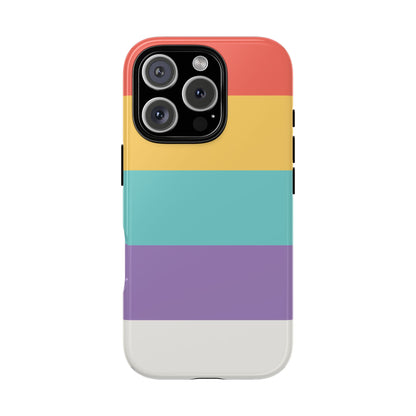 Pastel Rainbow Stripe Pattern Phone Case - Phone Case - iPhone 16 Pro / Glossy