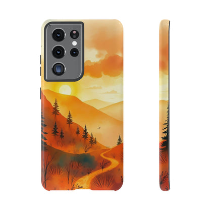 Golden Sunset Design Phone Case - Multicolor Phone Case - Samsung Galaxy S21 Ultra / Glossy