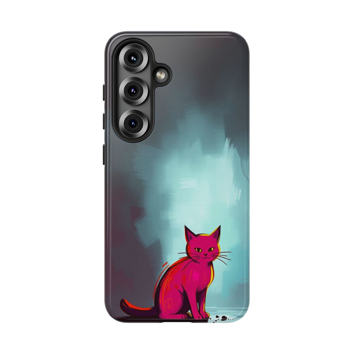 Pop Art Moody Cat Design Phone Case - Multicolor Phone Case - Samsung Galaxy S25 / Glossy