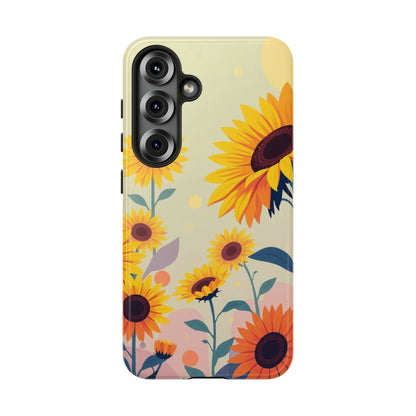 Modern Flat Sunflower Design Phone Case - Multicolor Phone Case - Samsung Galaxy S25 / Glossy
