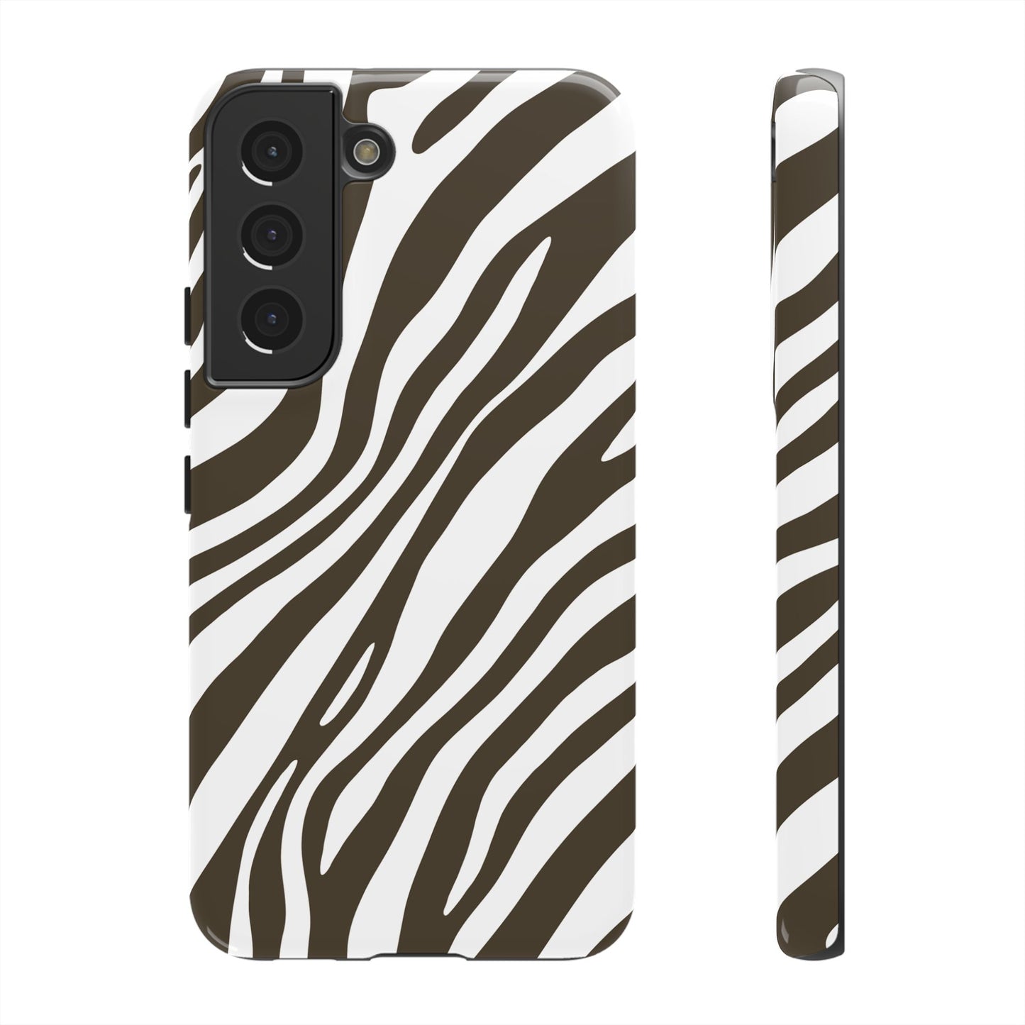 Modern Mocha Zebra Print Phone Case