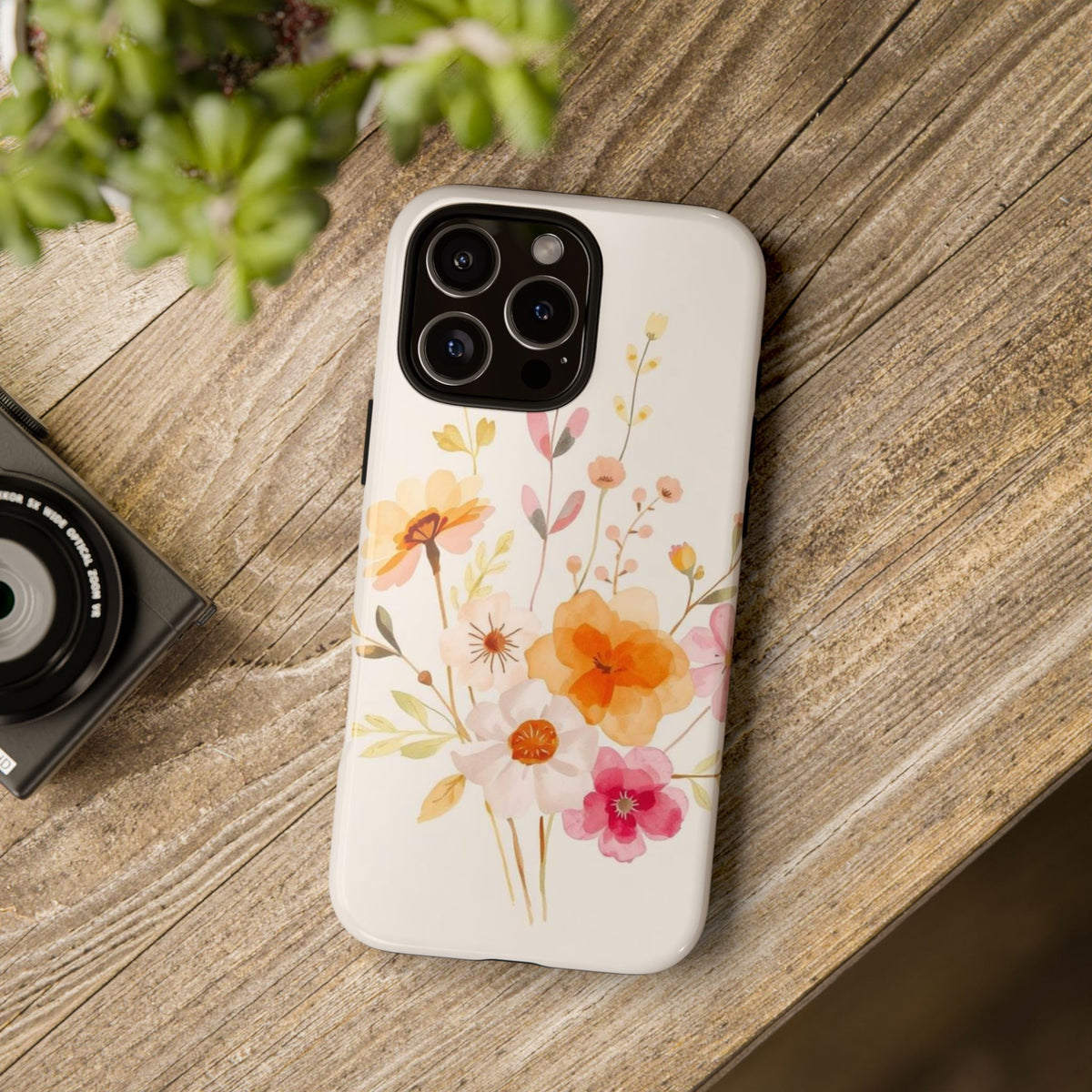 Boho Chic Watercolour Flower Pattern Phone Case - Multicolor Phone Case