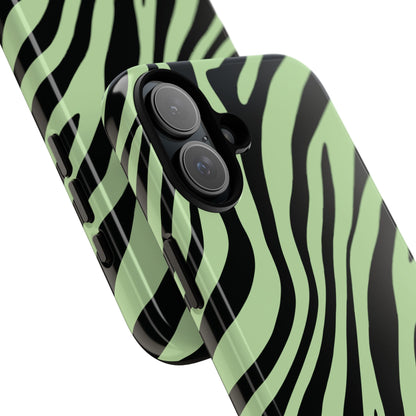 Modern Mint Zebra Print Phone Case