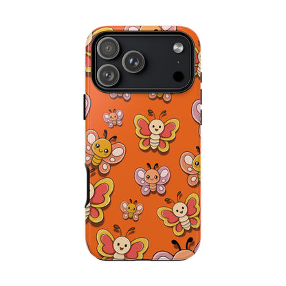 iPhone 17 Pro Max / Glossy Phone Case - Orange Butterfly Sticker Design Phone Case