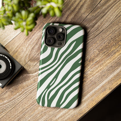 Modern Sage Zebra Print Phone Case