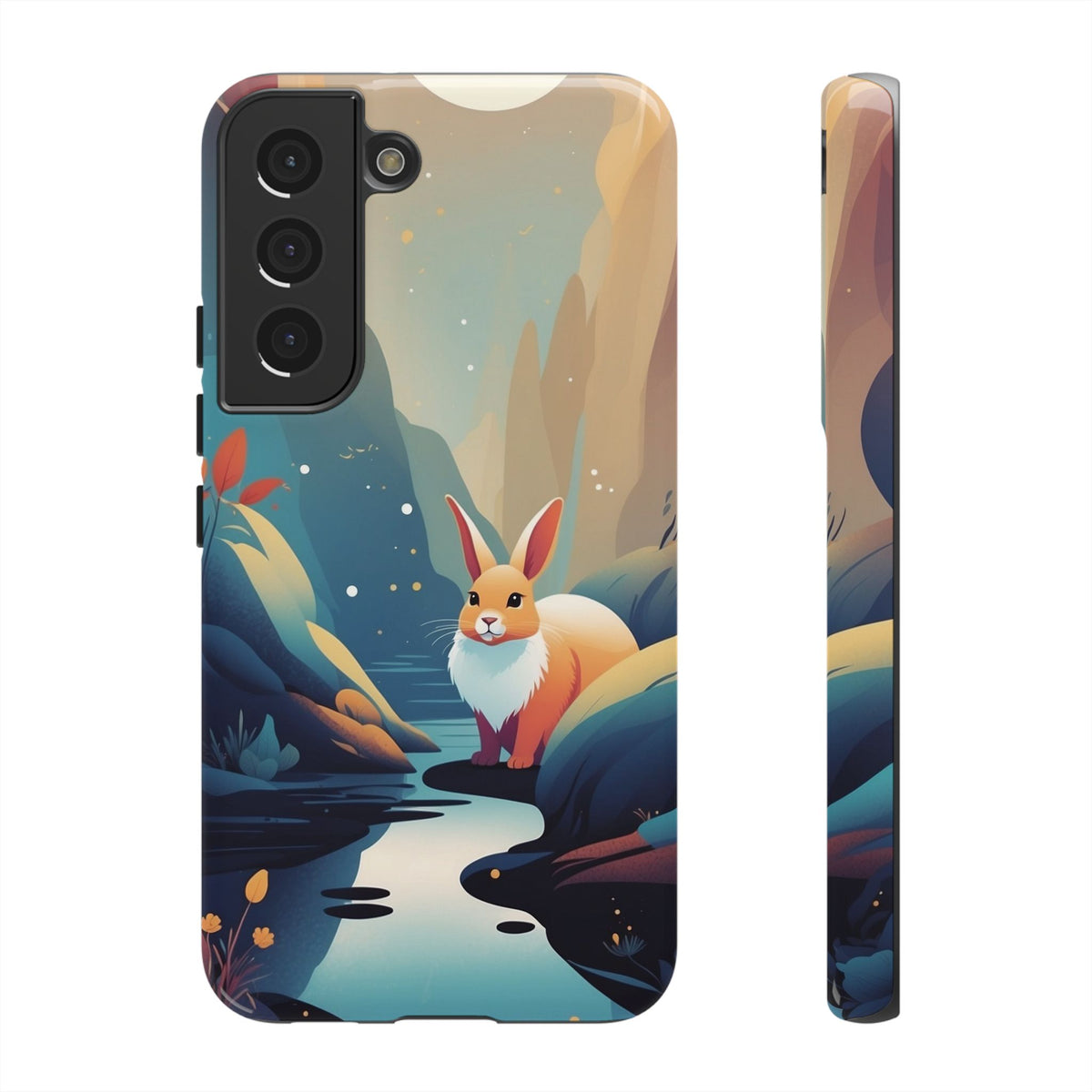 Stylised Rabbit Design Phone Case - Multicolor Phone Case - Samsung Galaxy S22 / Glossy