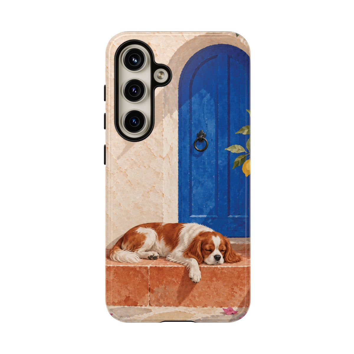 Cavalier King Charles Spaniel Blue Door Siesta Phone Case - Multicolor Phone Case - Samsung Galaxy S24 / Glossy