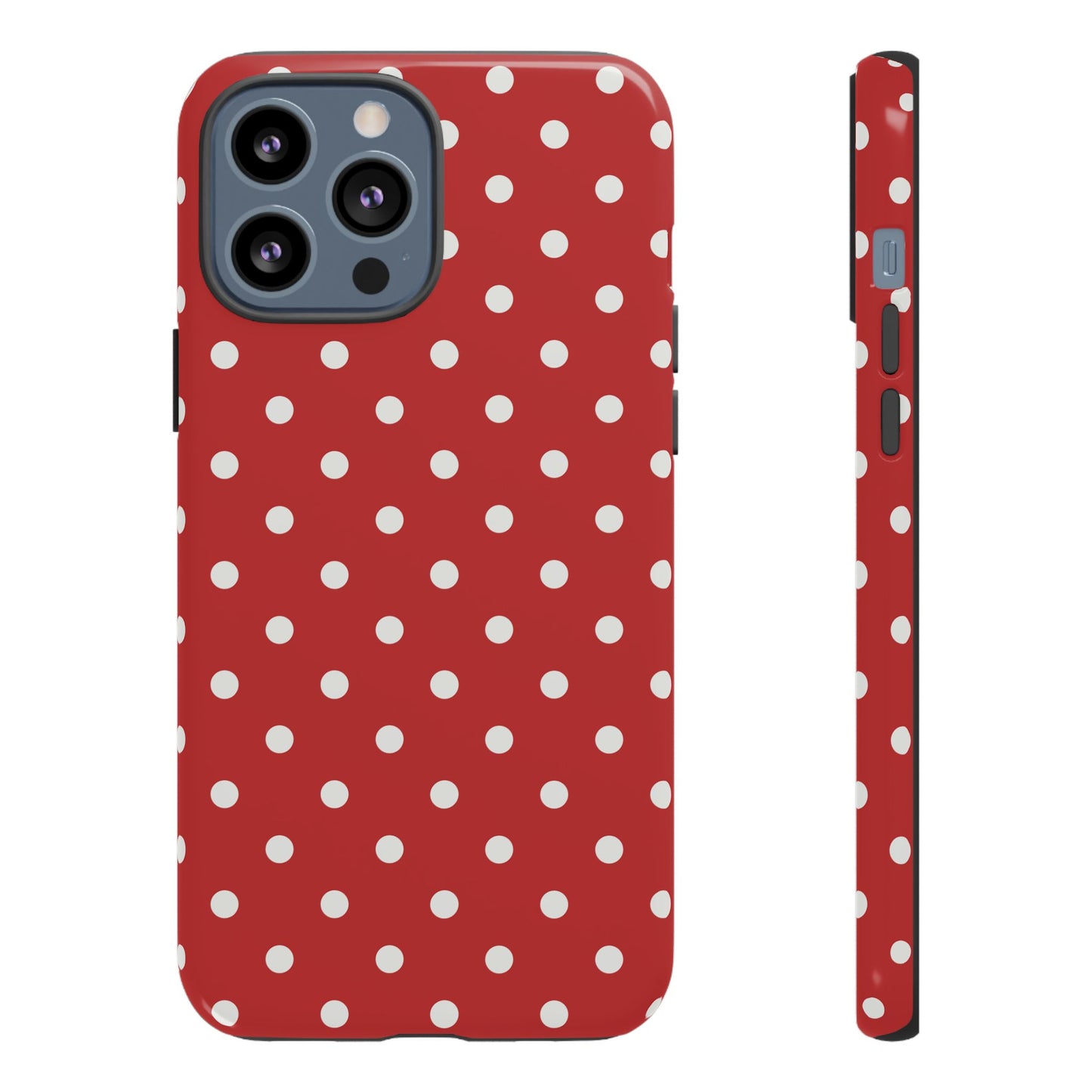 Red with White Dot Pattern Phone Case