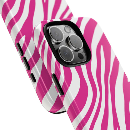 Modern Hot Pink Zebra Print Phone Case