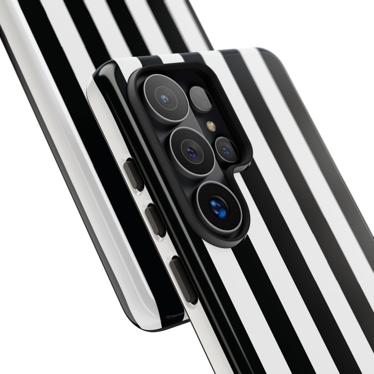 Simple Black & White Stripe Pattern Phone Case - White Phone Case