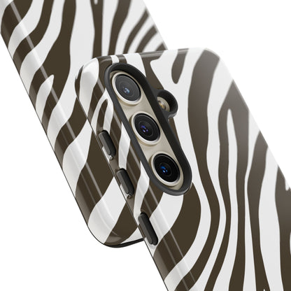 Modern Mocha Zebra Print Phone Case
