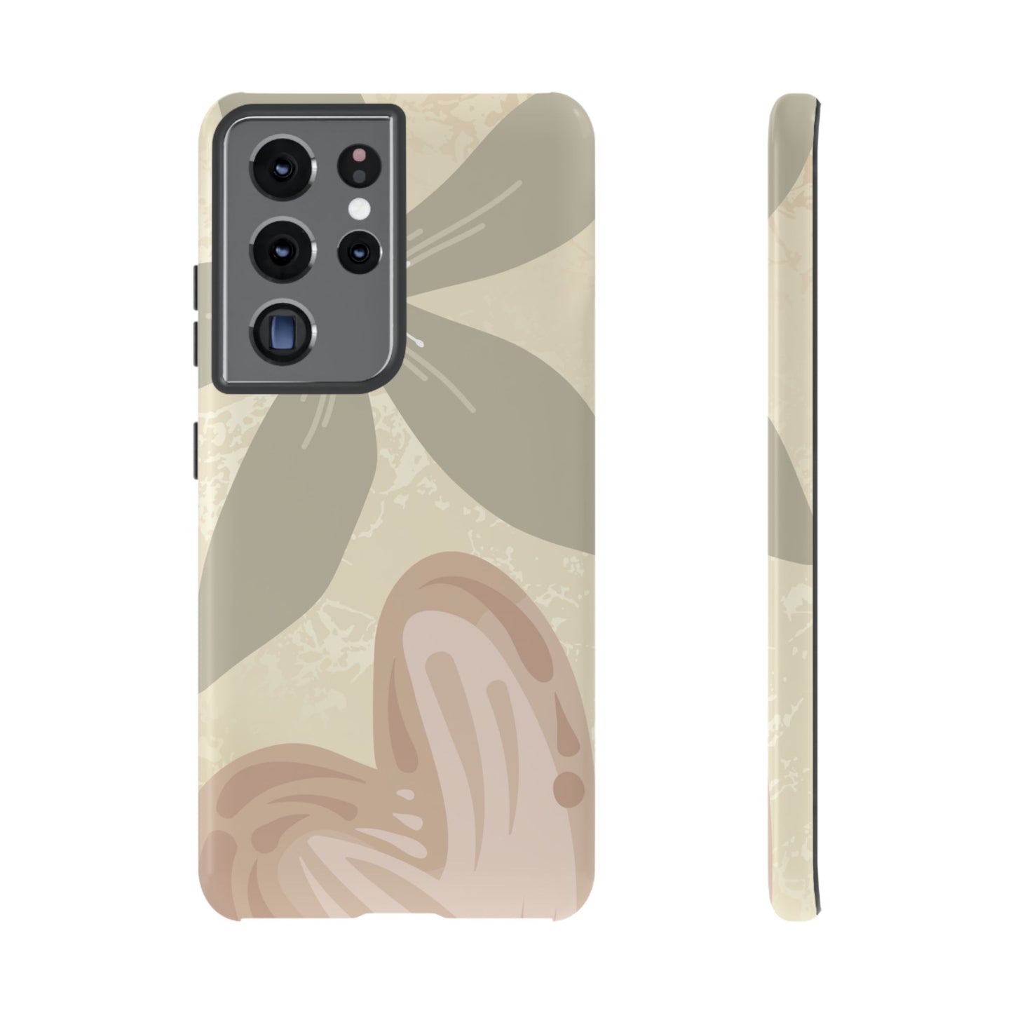 Samsung Galaxy S21 Ultra / Glossy Phone Case - ’Hibiscus Heart Pattern’ Phone Case