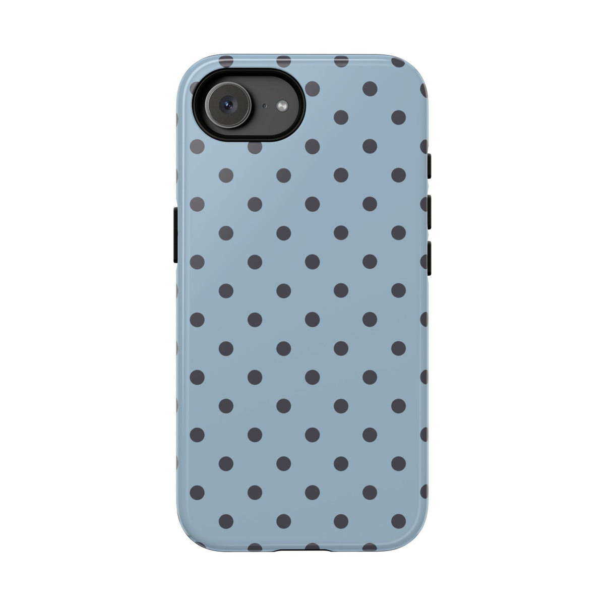 Light Blue with Dark Blue Dot Pattern Phone Case - Blue Phone Case - iPhone 17e / Glossy