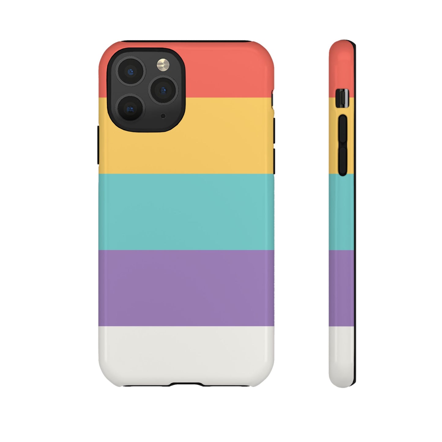 Pastel Rainbow Stripe Pattern Phone Case - Phone Case - iPhone 11 Pro / Glossy