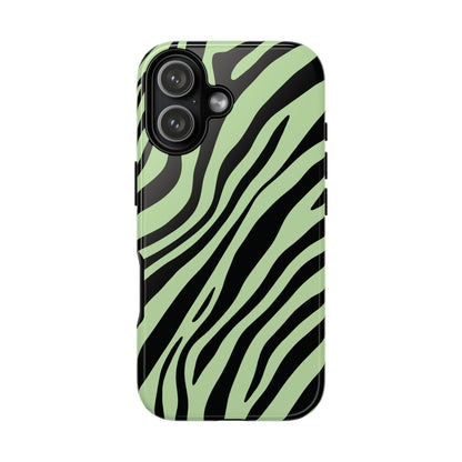 Modern Mint Zebra Print Phone Case