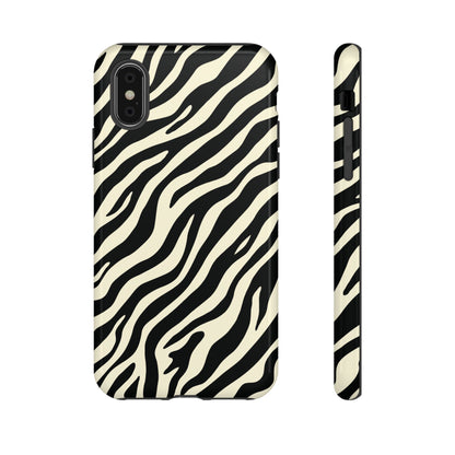 Chic Ivory Zebra Print Phone Case