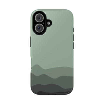 Green Abstract Waves Protective Phone Case - Green Phone Case - iPhone 16 / Glossy