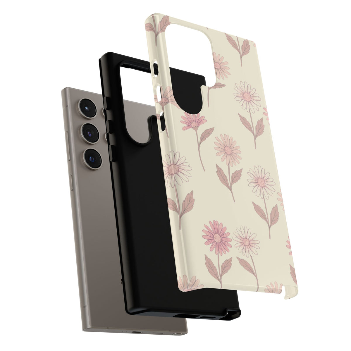Pretty Blush Daisy Pattern Phone Case