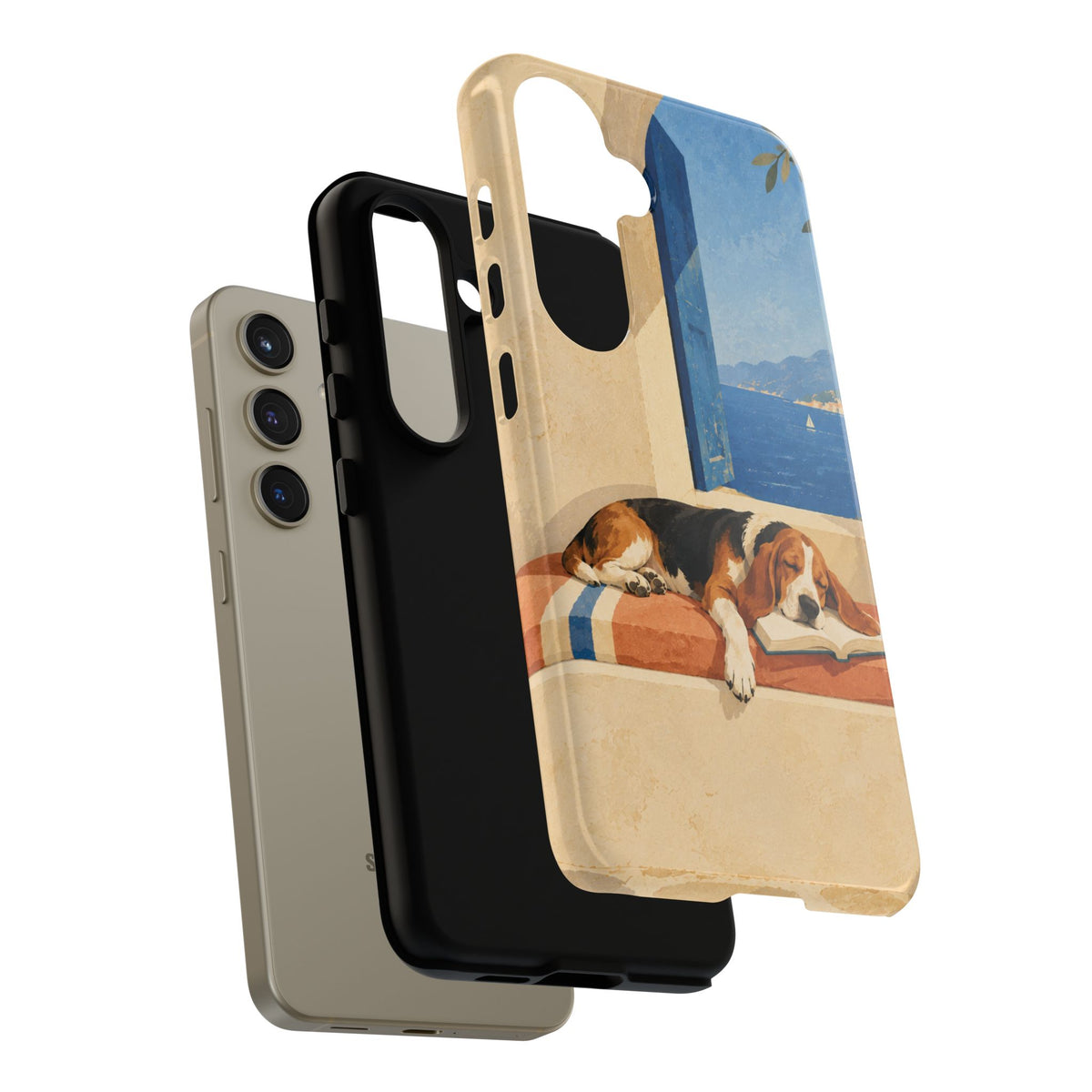 Basset Hound Unfinished Chapter Phone Case - Multicolor Phone Case