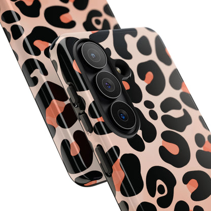 Elegant Peach Leopard Print Phone Case
