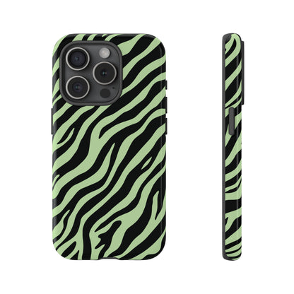 Stylish Mint Zebra Print Phone Case