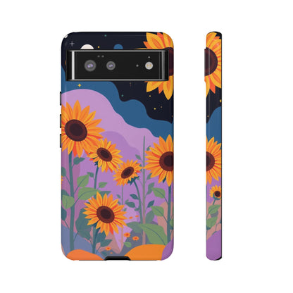 Google Pixel 6 / Glossy Phone Case - Surreal Sunflower Design Phone Case