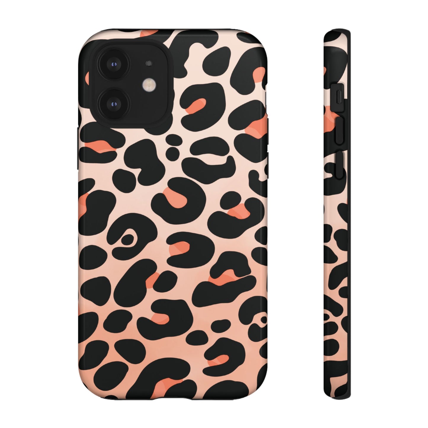 Elegant Peach Leopard Print Phone Case