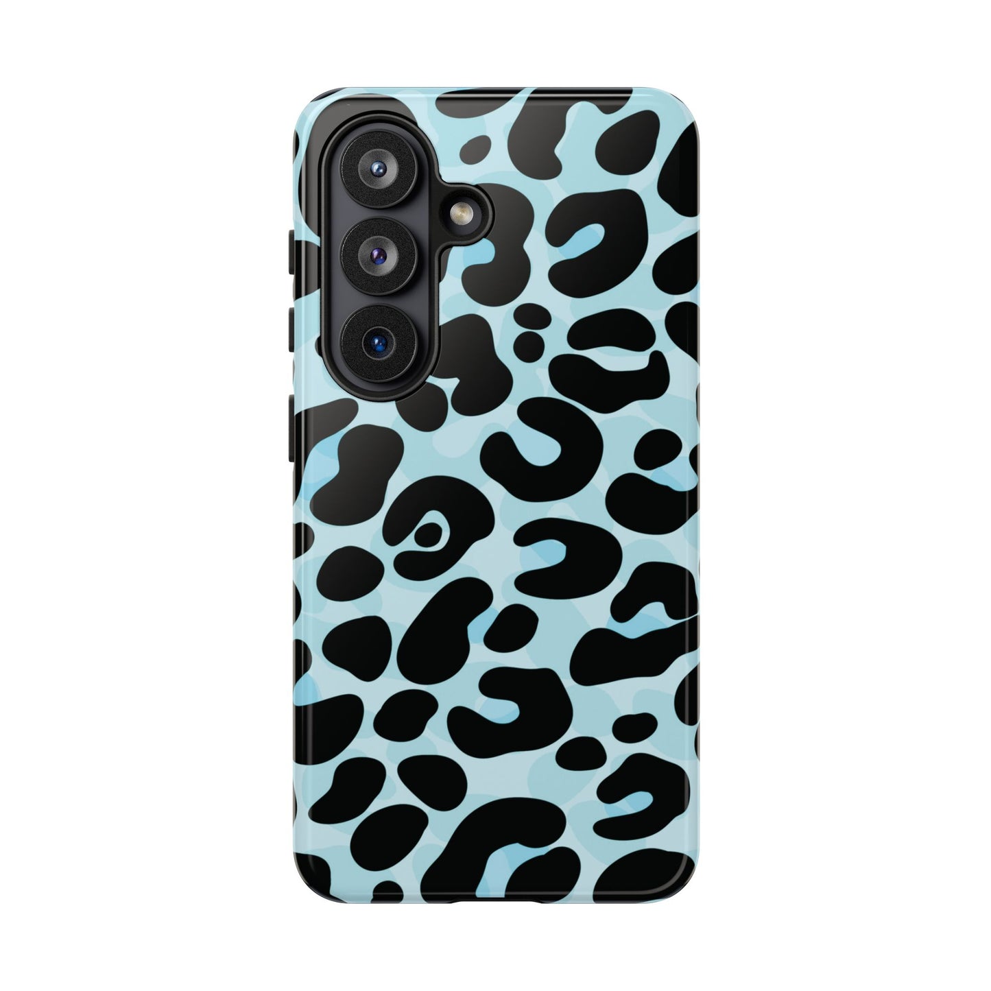 Cool Aqua Leopard Print Phone Case