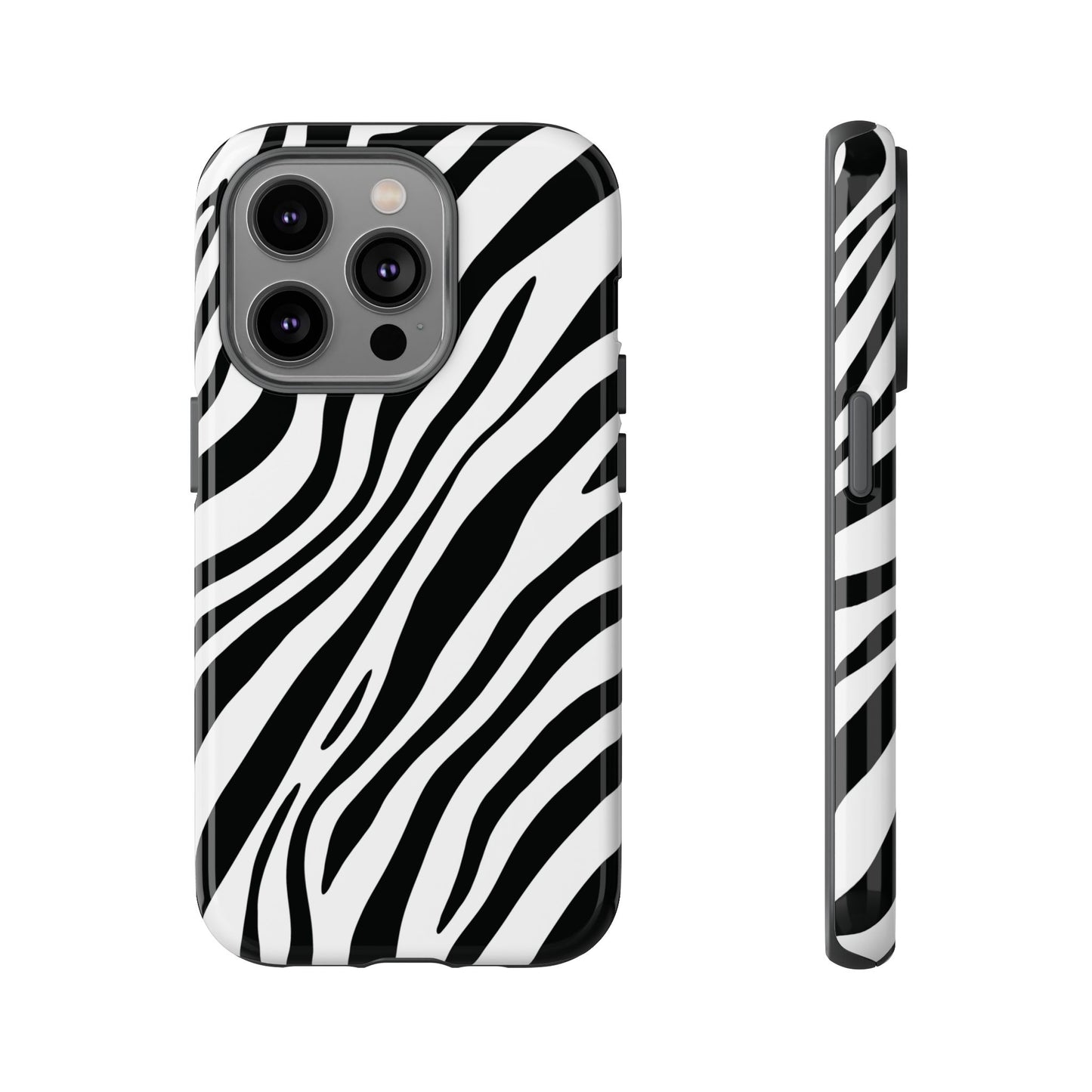 Modern Monochrome Zebra Print Phone Case