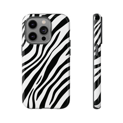 Modern Monochrome Zebra Print Phone Case