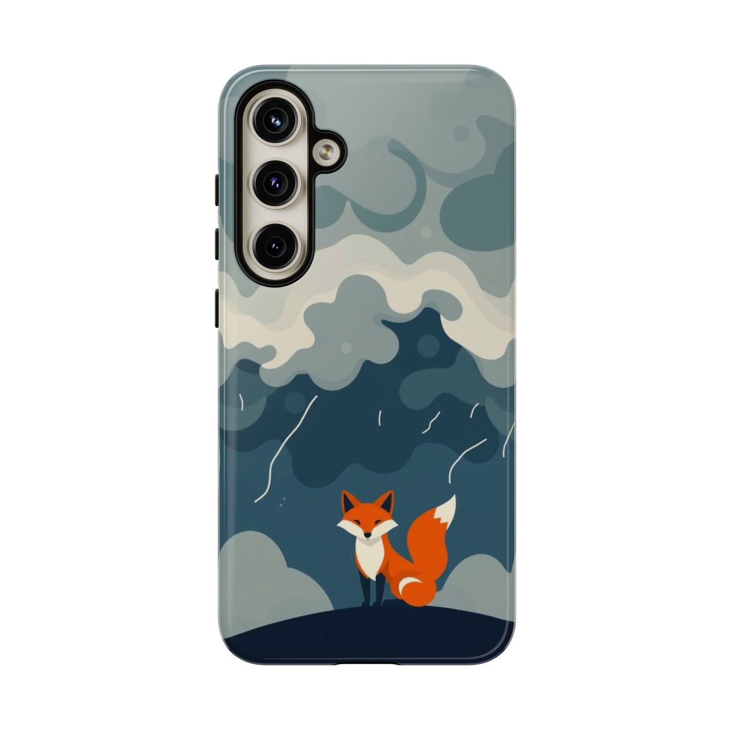 Samsung Galaxy S24 Plus / Glossy Phone Case - Stormy Fox Design Phone Case