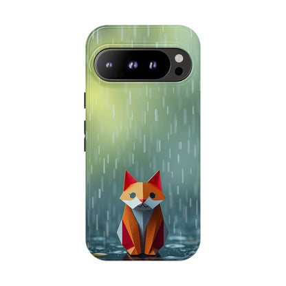 Google Pixel 9 Pro / Glossy Phone Case - Origami ’Soggy Fox’ Design Phone Case