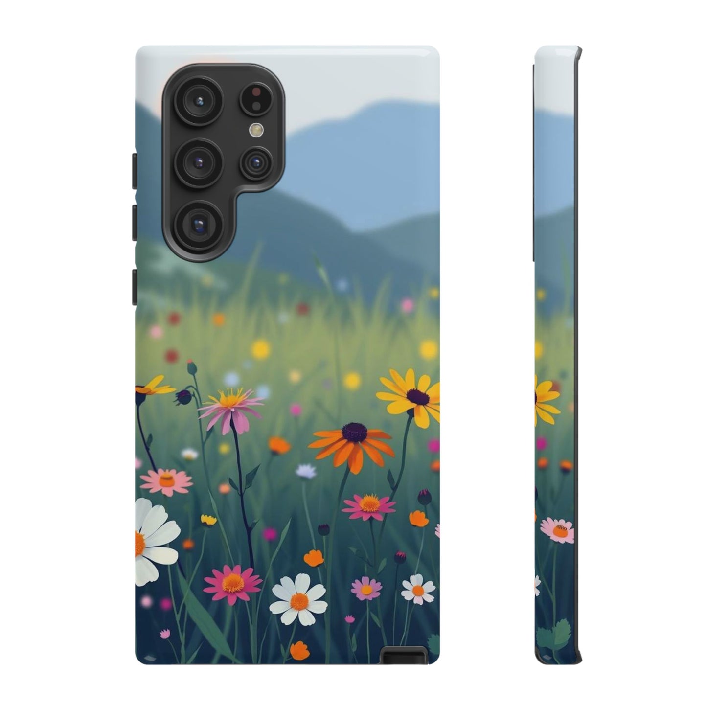 Samsung Galaxy S22 Ultra / Glossy Phone Case - Vibrant Meadow Design Phone Case