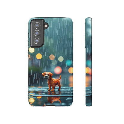 Samsung Galaxy S21 FE / Glossy Phone Case - Origami ’Soggy Dog’ Design Phone Case