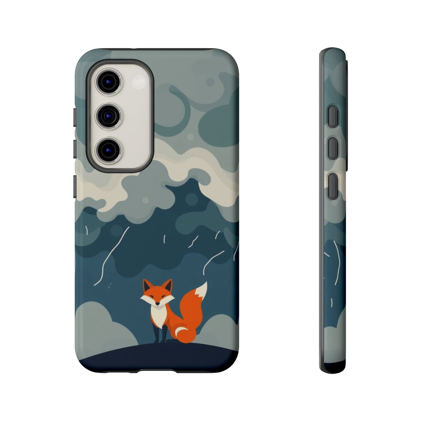 Samsung Galaxy S23 / Glossy Phone Case - Stormy Fox Design Phone Case