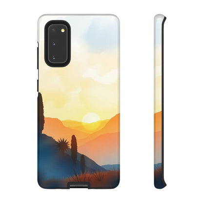 Samsung Galaxy S20 / Glossy Phone Case - Watercolour Sunset Design Phone Case