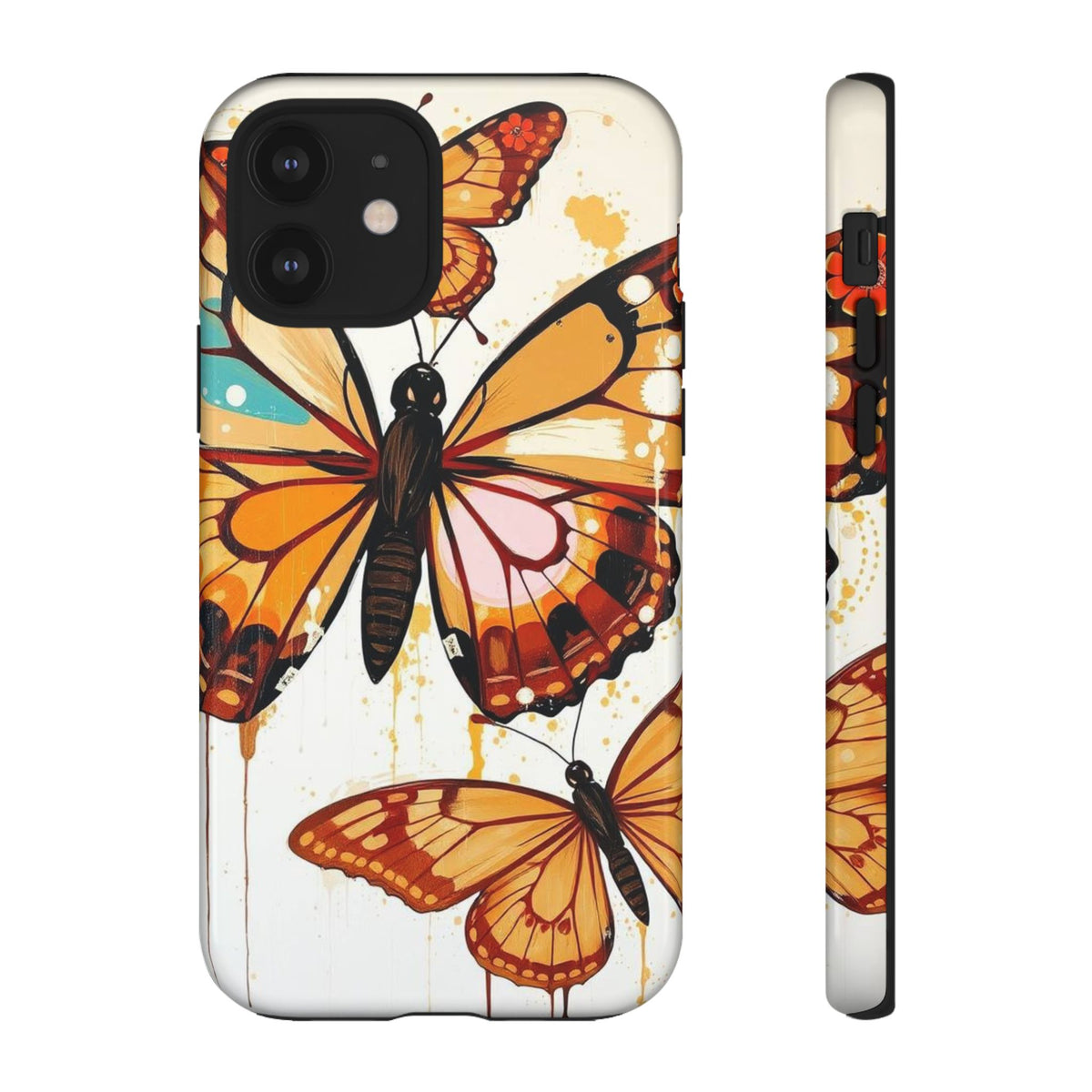 Abstract Butterflies Design Phone Case - Multicolor Phone Case - iPhone 12 / Glossy