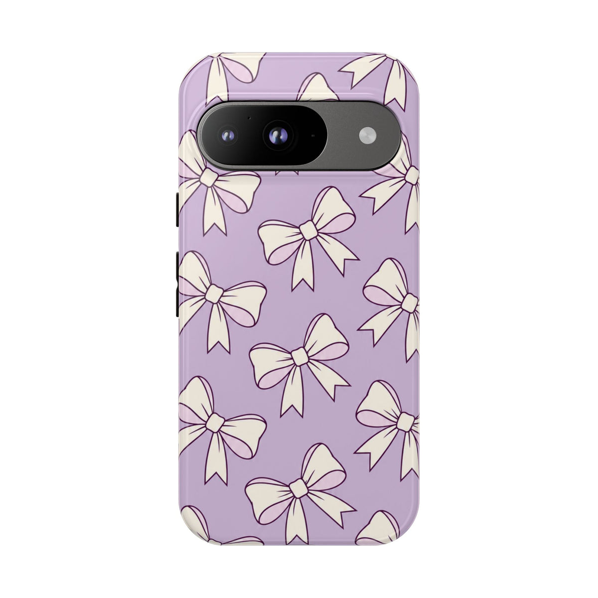 Chic Lilac Bow Pattern Phone Case
