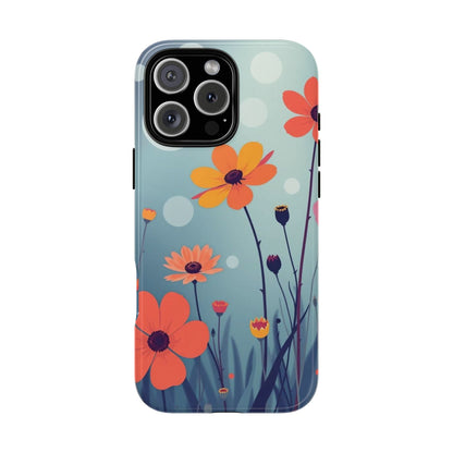 iPhone 16 Pro Max / Glossy Phone Case - Vibrant Wildflowers Design Phone Case