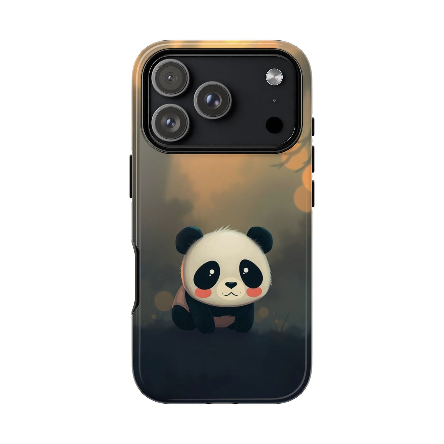 iPhone 17 Pro / Glossy Phone Case - Cute Gothic Panda Design Phone Case