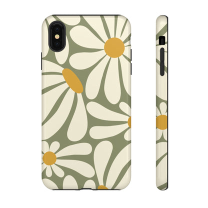 Retro Green Daisy Pattern #1 Phone Case - Green Phone Case - iPhone XS MAX / Glossy