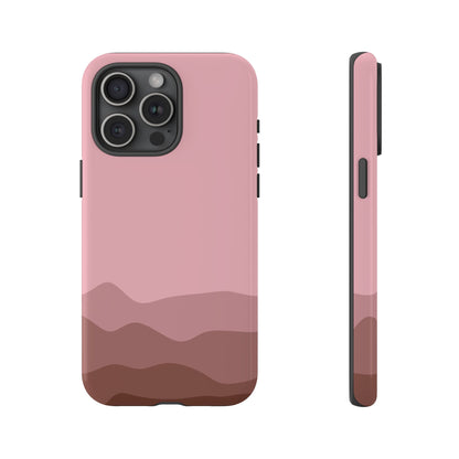 Pink Abstract Waves Protective Phone Case - Pink Phone Case - iPhone 15 Pro Max / Glossy