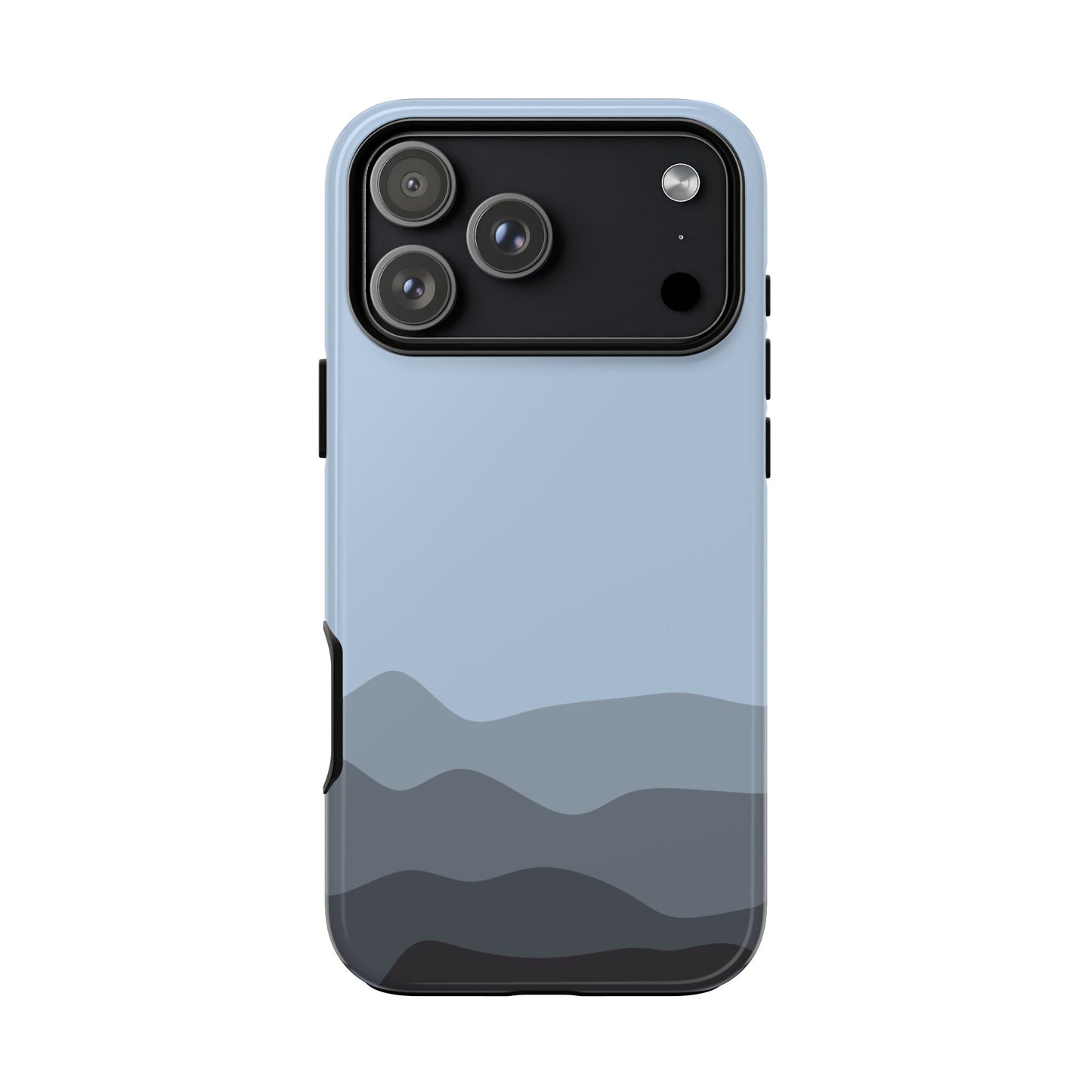 Blue Abstract Waves Protective Phone Case - Blue Phone Case - iPhone 17 Pro Max / Glossy