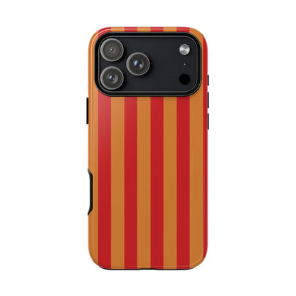 Orange & Red Stripe Pattern Phone Case - Orange Phone Case - iPhone 18 Pro Max / Glossy