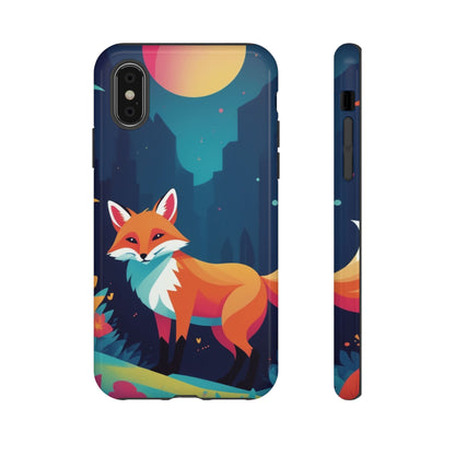 iPhone X / Glossy Phone Case - Stylised Fox Design Phone Case