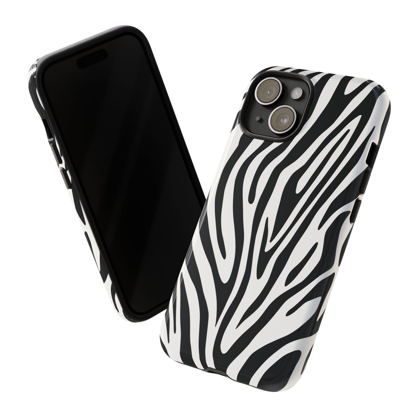 Classic Monochrome Tiger Print Phone Case