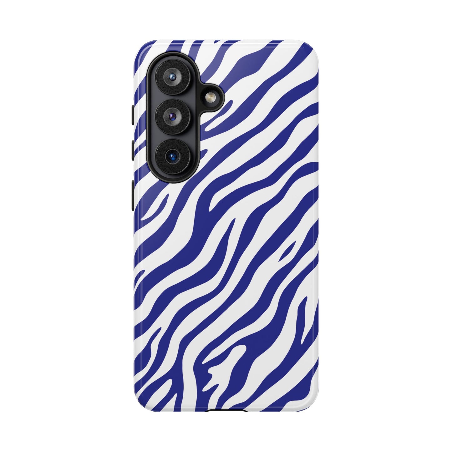Stylish Electric Blue Zebra Print Phone Case