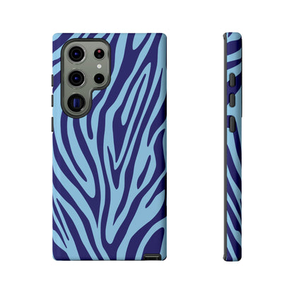 Boutique Sky Blue Tiger Print Phone Case