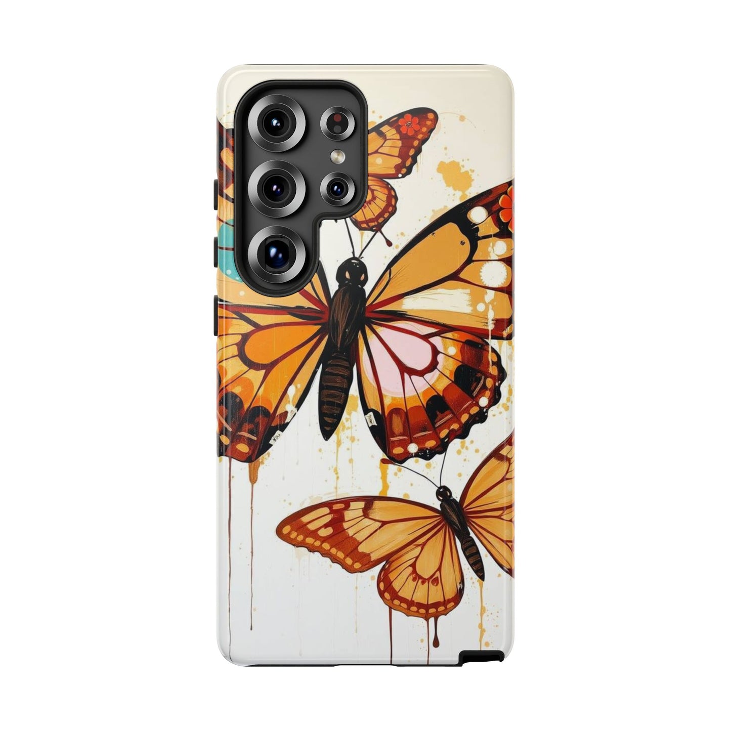 Samsung Galaxy S25 Ultra / Glossy Phone Case - Abstract Butterflies Design Phone Case